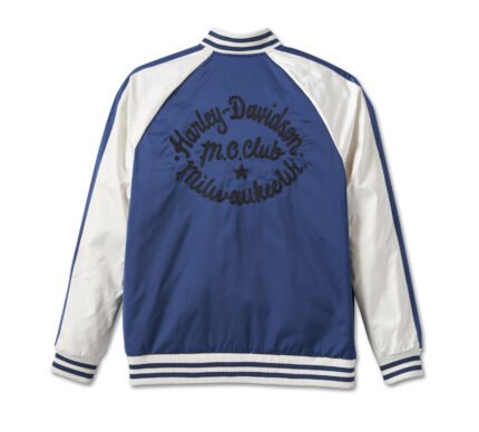 Harley Davidson Mens Club Crew Jacket Ensign Blue – back view