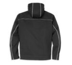 Harley Deflector Hooded Black Jacket – back view