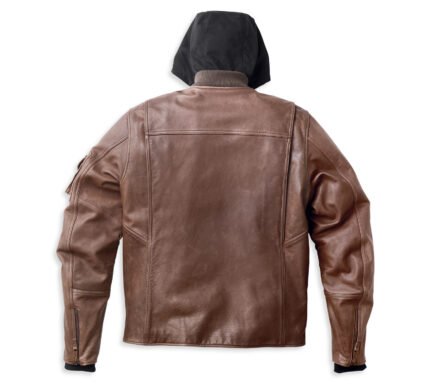 Harley Davidson Ventura Leather Jacket Mulch – back view