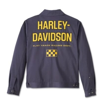 Harley Davidson Racer Jacket Ombre Blue – front view