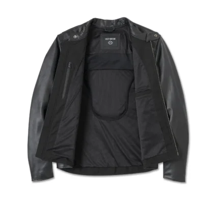 Harley Davidson Panhead Leather Jacket Black – back view