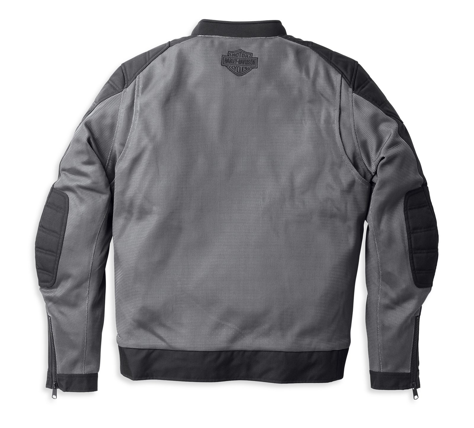 Harley Davidson Granite Mesh Jacket – Men's Zephyr Zip-out Liner, Grey 1 Harley Mesh Jacket Men's Grey – back view