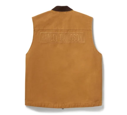 Harley Davidson Heritage Mechanics Vest Hickory – back view