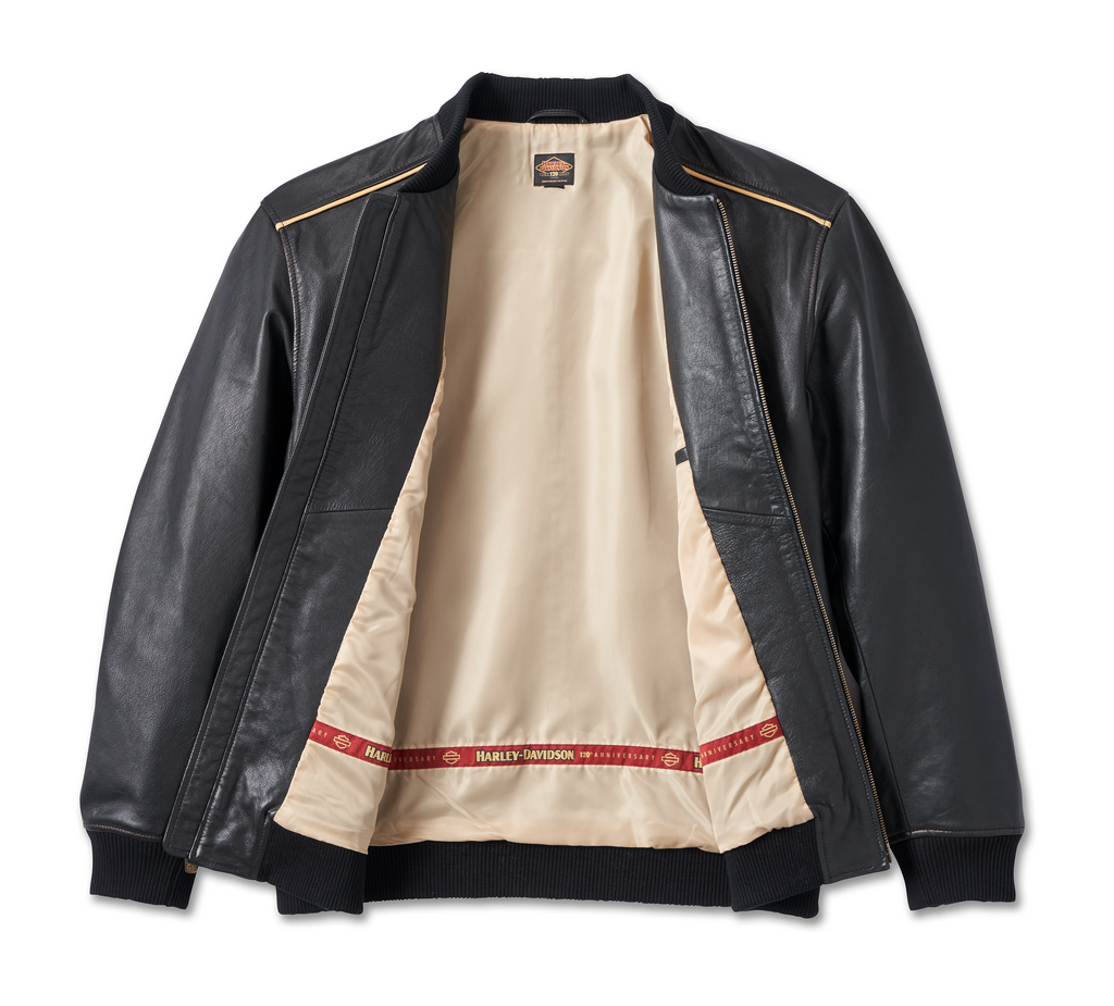 Harley Davidson 120th Anniversary Jacket – Men's, Black 2 Harley Davidson 120th Anniversary Jacket Black – side view