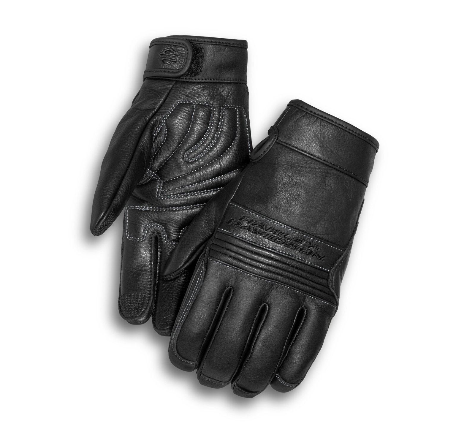 Harley Davidson Tailgater Gloves – Men's Full-Finger, Black 1 Harley Davidson Tailgater Gloves Black – back view
