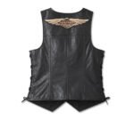 Harley Davidson 120th Leather Vest Black – back view