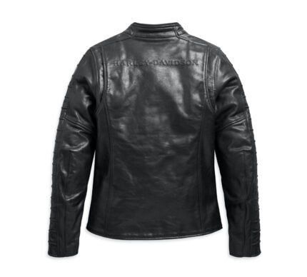 Harley Davidson Ozello Leather Jacket Black – back view