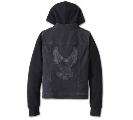 Harley Davidson Kickstart 3 in 1 Jacket Black – back view