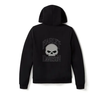 Harley Davidson Full Zip Hoodie Black – back view