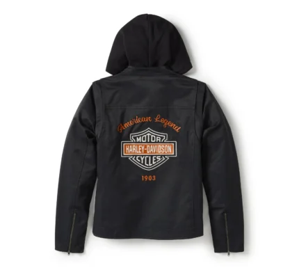 Harley Miss Enthusiast Textile Jacket Black – back view