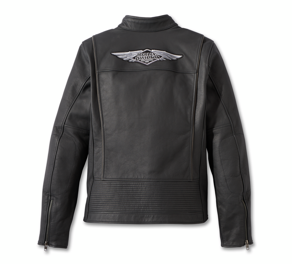 Harley Davidson Revelry Leather Jacket – Women's Anniversary, Black 1 Harley Davidson Black Leather Jacket Women Black – back view