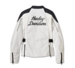Harley Zephyr Mesh Jacket Cloud Dancer/Harley Black – back view