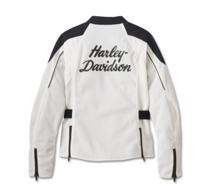 Harley Zephyr Mesh Jacket Cloud Dancer/Harley Black – back view