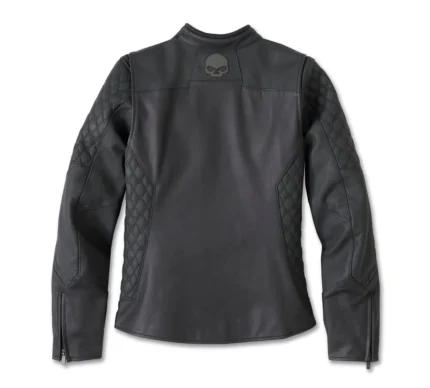 Harley Womens Willie G Skull Jacket Black – back view
