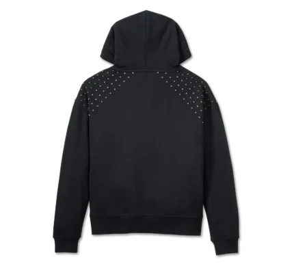 Harley Davidson Studded Out Hoodie Black – back view