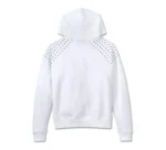 Harley Davidson Studded Hoodie Bright White – back view