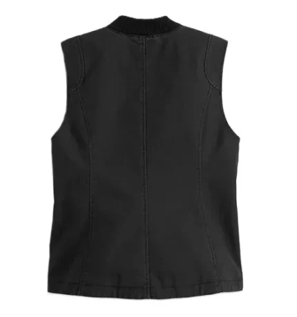 Harley Davidson Scenic ADV Canvas Vest Black – back view