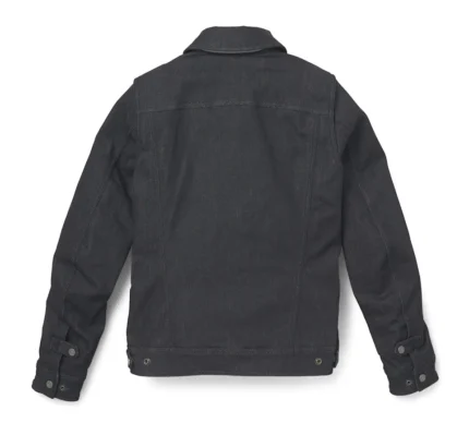 Harley Davidson Womenss Denim Jacket Black – back view