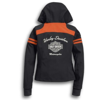 Harley Davidson Soft Shell Black Jacket – back view