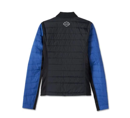 Harley Davidson Womens Flex Jacket Black/True Blue – back view