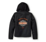 Harley Womens Miss Enthusiast Jacket Black – back view