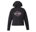 Harley Miss Enthusiast Softshell Jacket Black – back view