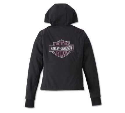 Harley Miss Enthusiast Softshell Jacket Black – back view