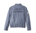 Harley Davidson Division Chambray Jacket Medium Indigo – back view