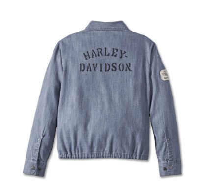 Harley Davidson Division Chambray Jacket Medium Indigo – back view
