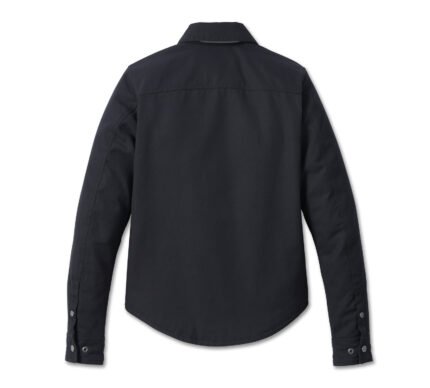 Harley Womens Operative Shirt Jacket Black – back view