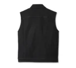 Harley Davidson Whiplash Denim Vest Black – back view