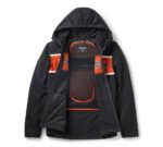 Harley Davidson Orange Fleece Jacket Harley Black – side view