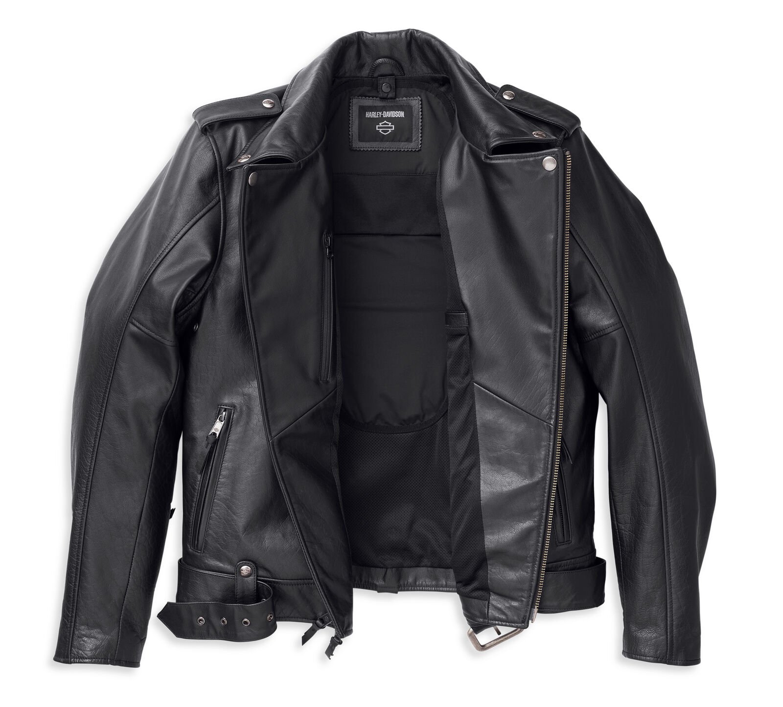 Harley Davidson Potomac Leather Jacket – Men's, Black 2 Harley Davidson Potomac Leather Jacket Black – side view