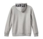 Harley Davidson Bar Shield Zip Up Hoodie Charcoal Grey Heather – side view