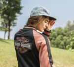 Harley Davidson Bar Shield Bomber Jacket Black/Pink – side view