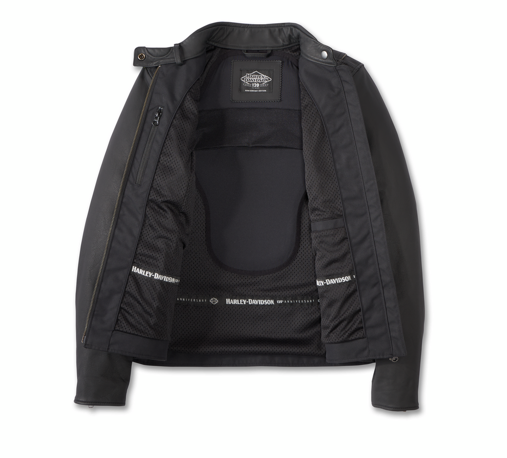 Harley Davidson Revelry Leather Jacket – Women's Anniversary, Black 2 Harley Davidson Black Leather Jacket Women Black – side view