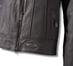Harley Davidson Revelry Leather Jacket Black – detail view