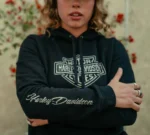 Harley Davidson Essential Bling Hoodie Black – detail view