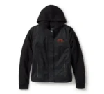 Harley Womens Miss Enthusiast Jacket Black – detail view