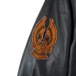 Harley Davidson Burning Leather Jacket – close-up