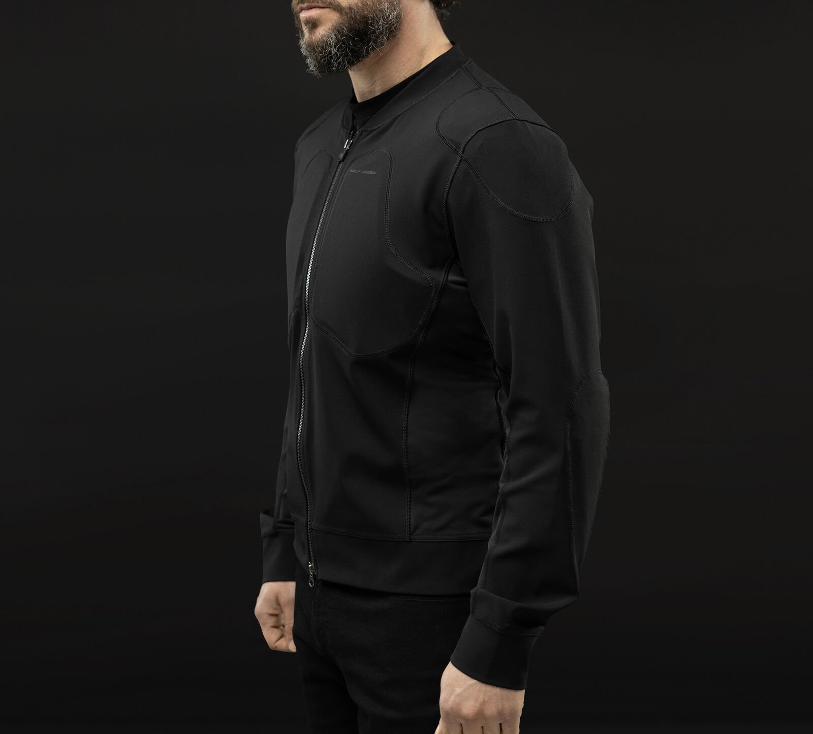 Harley Davidson Flex Jacket – Men's Layering System Armored Base Layer, Black 3 Harley Davidson Flex Jacket Black – detail view