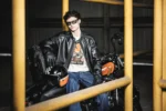 Harley Davidson Panhead Leather Jacket Black – close-up
