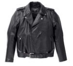 Harley Davidson Potomac Leather Jacket Black – close-up