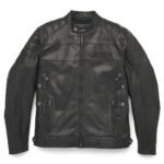 Harley Davidson Fremont Leather Jacket Black – front view