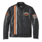 Harley Davidson 120th Leather Jacket Black Leather – front view