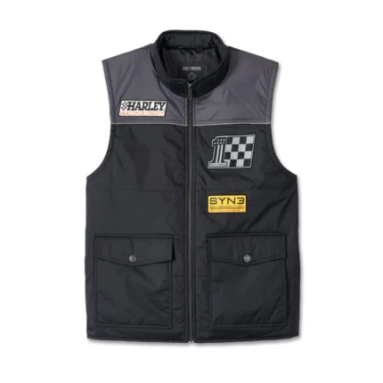 Harley Davidson Victory Vest Black – front view
