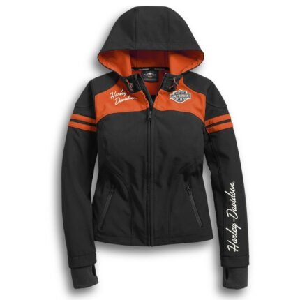 Harley Davidson Soft Shell Black Jacket – front view