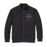 Harley Davidson Bar Shield Track Jacket Black – front view