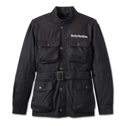Harley Davidson Black Jacket – front view