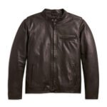 Harley Davidson Brown Cafe Racer Jacket – front view